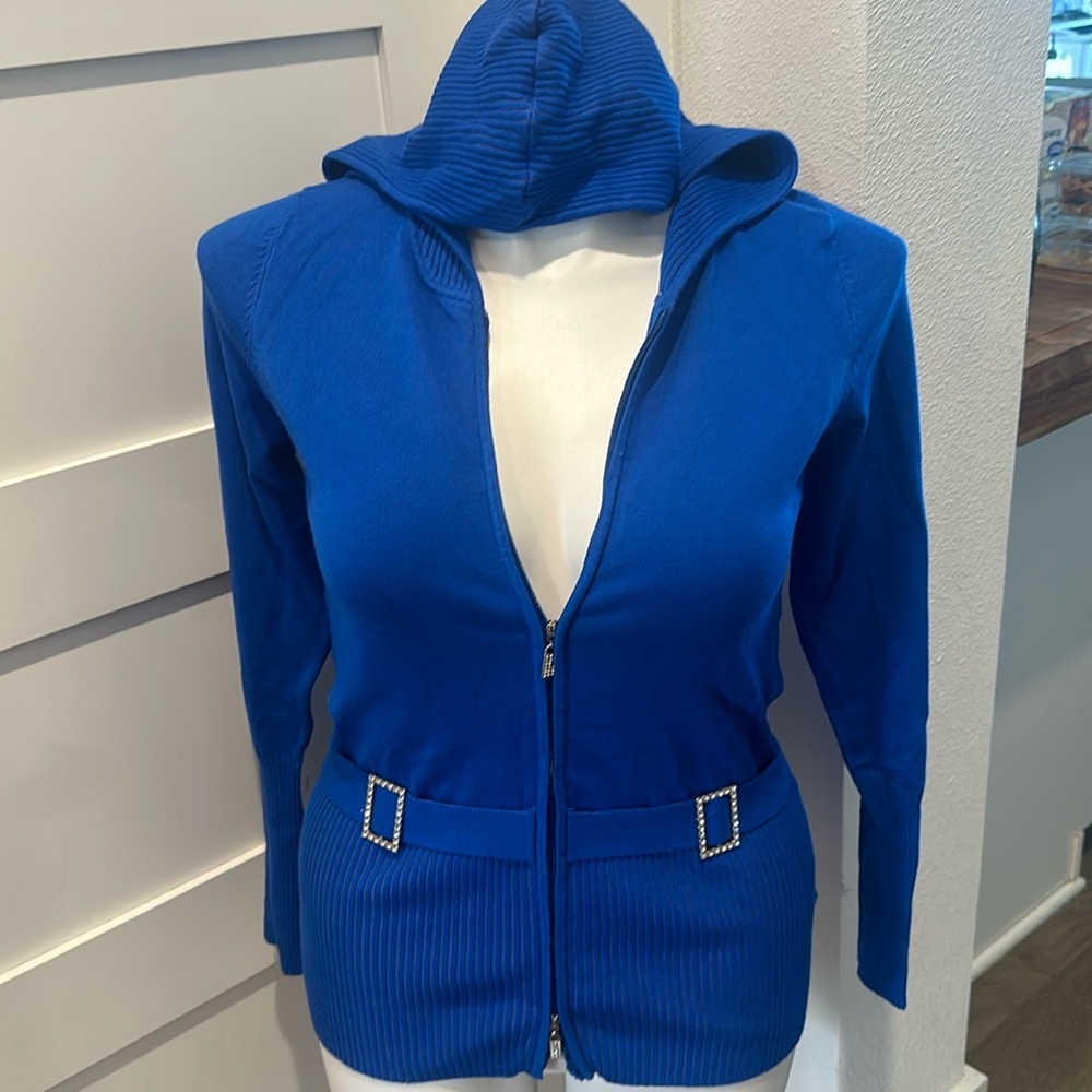 NWT Belldini Zip Front Electric Blue Hoodie